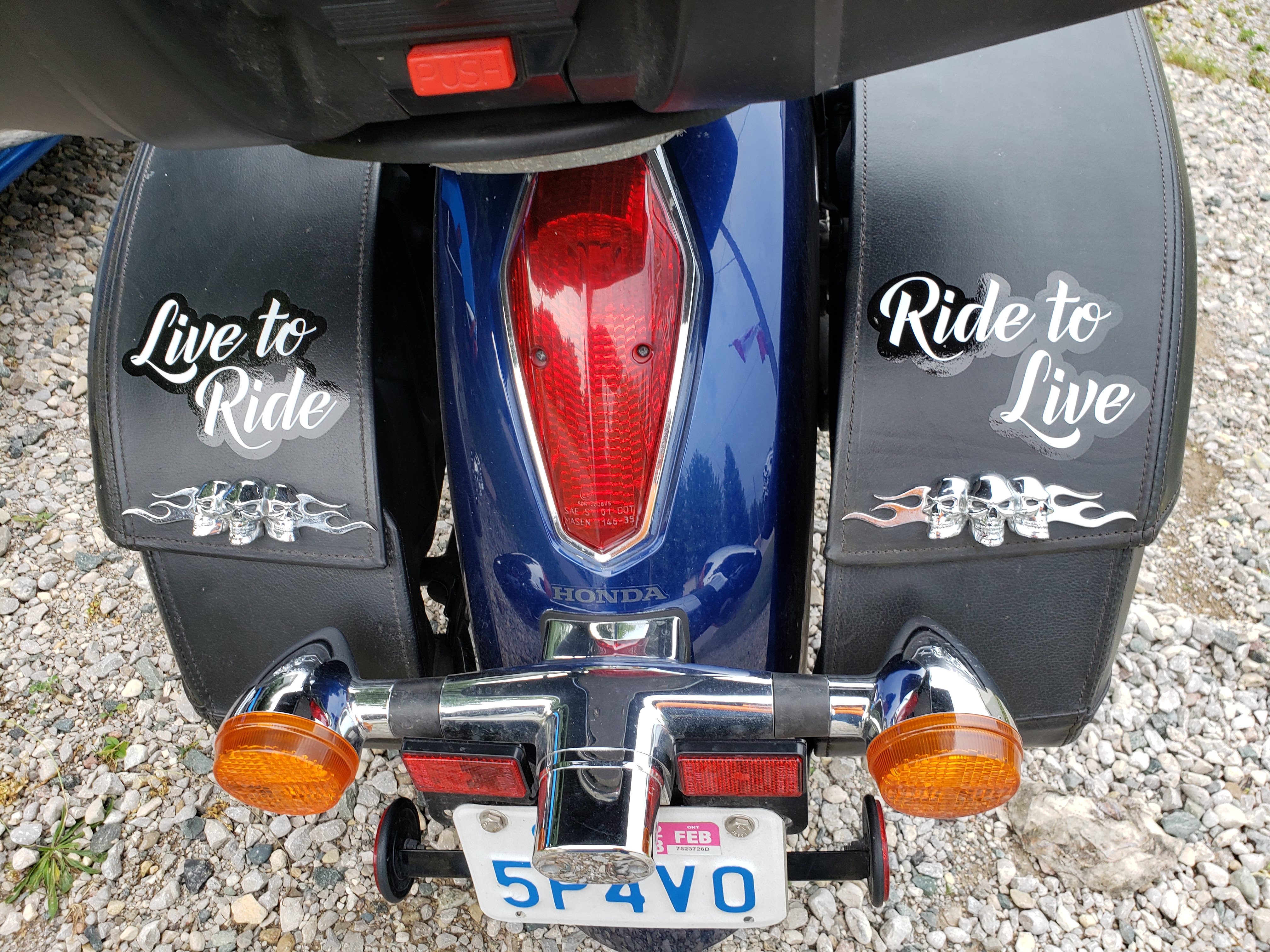 scriptive motorcycle decal